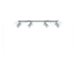Lámparas de techo Briix moderno de acero - 4 fuentes luminosas 3000K - L.80 x A.16 cm - gris
