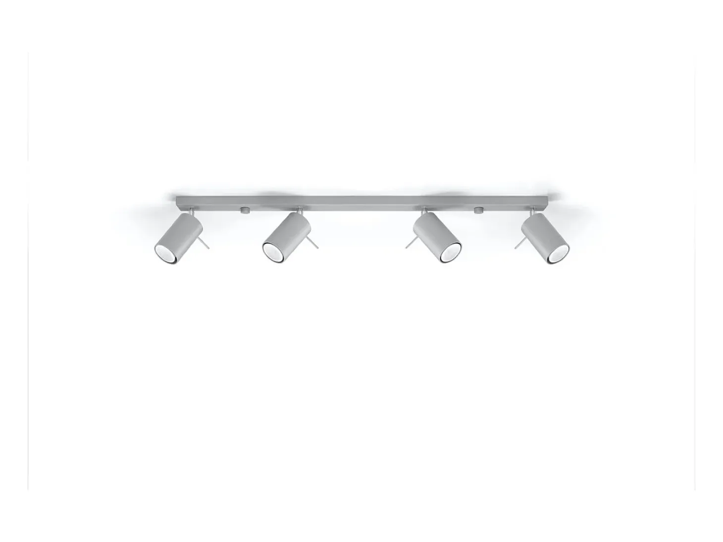 Lámparas de techo Briix moderno de acero - 4 fuentes luminosas 3000K - L.80 x A.16 cm - gris