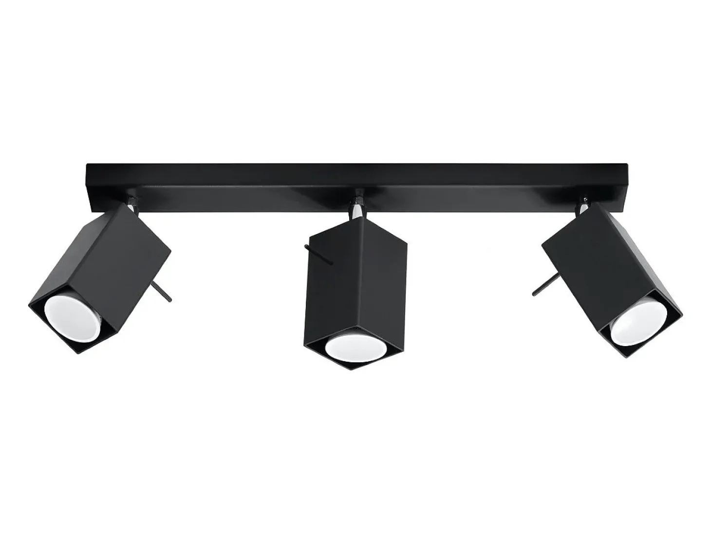 Lámparas de techo Briow moderno de acero - 3 fuentes luminosas 4000K - L.45 x A.16 cm - negro