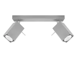 Lámparas de techo Briow moderno de acero - 2 fuentes luminosas 4000K - L.30 x A.16 cm - gris