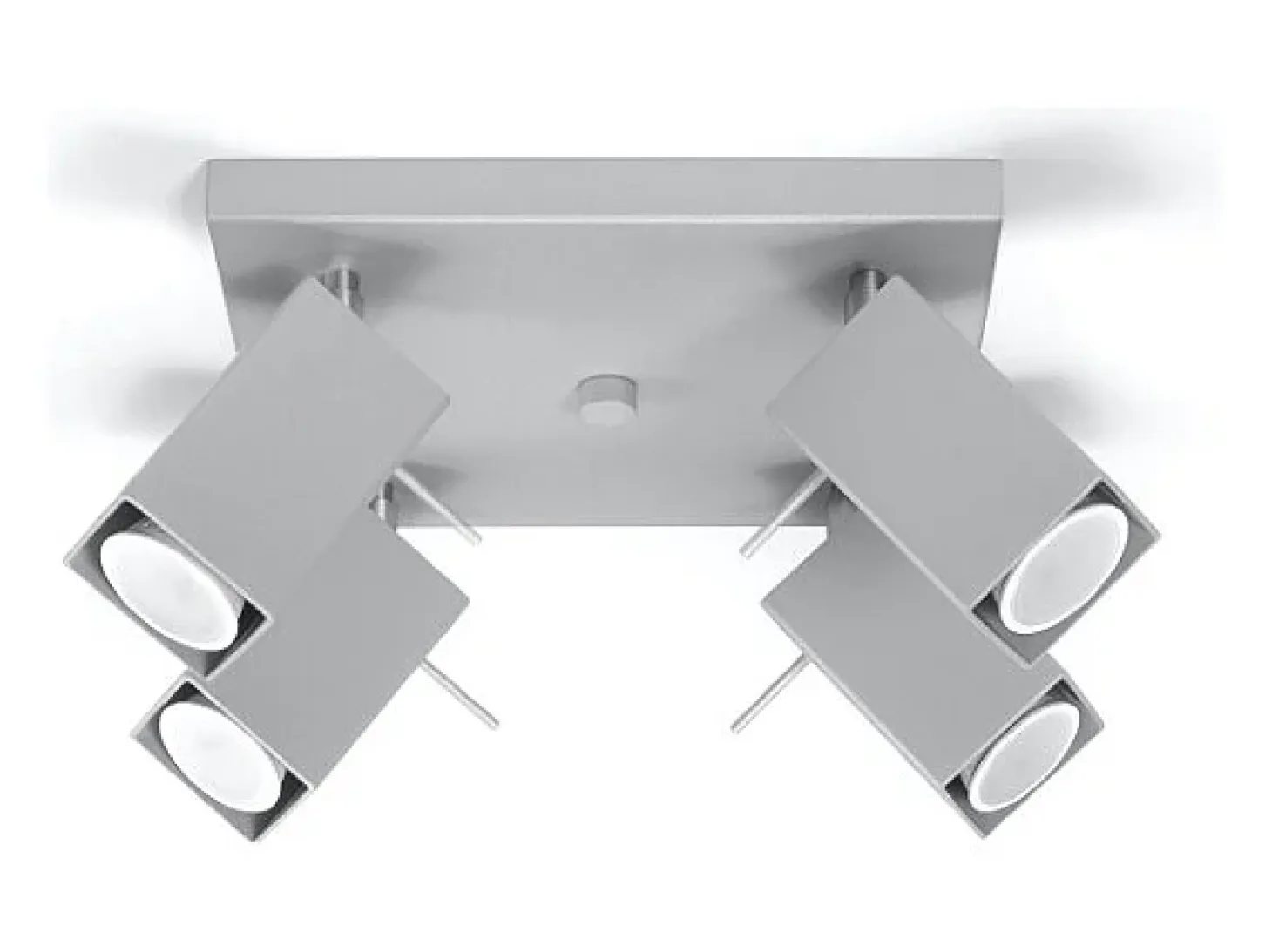 Lámparas de techo Briow moderno de acero - 4 fuentes luminosas 3000K - L.25 x A.16 cm - gris