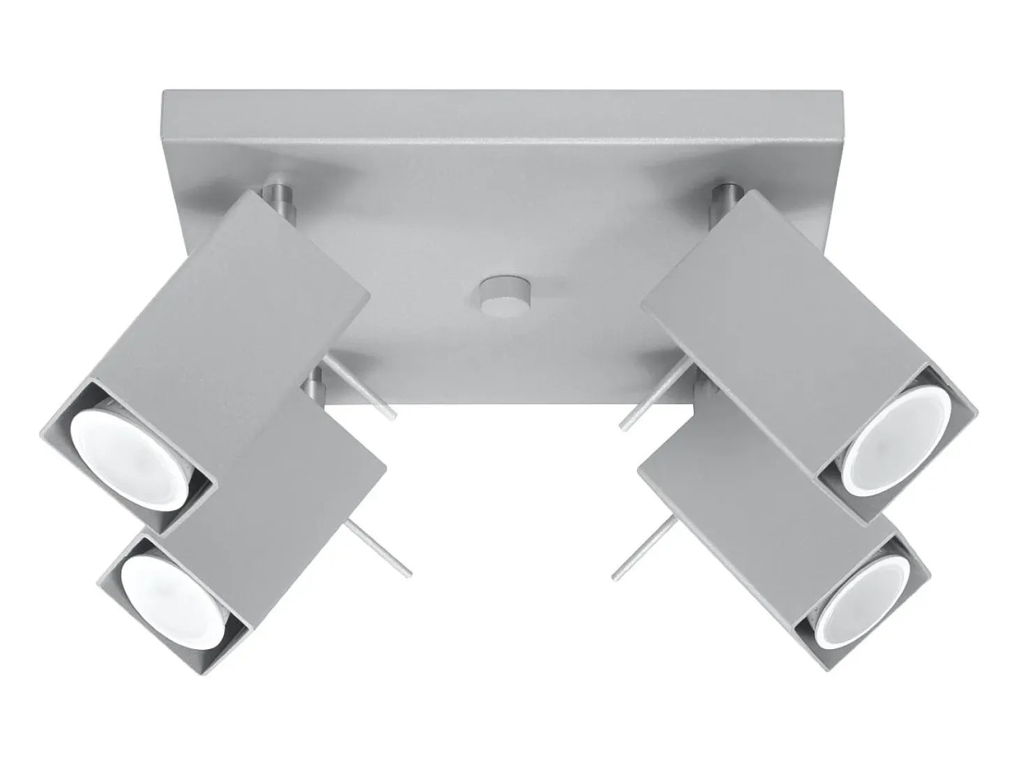 Lámparas de techo Briow moderno de acero - 4 fuentes luminosas 3000K - L.25 x A.16 cm - gris