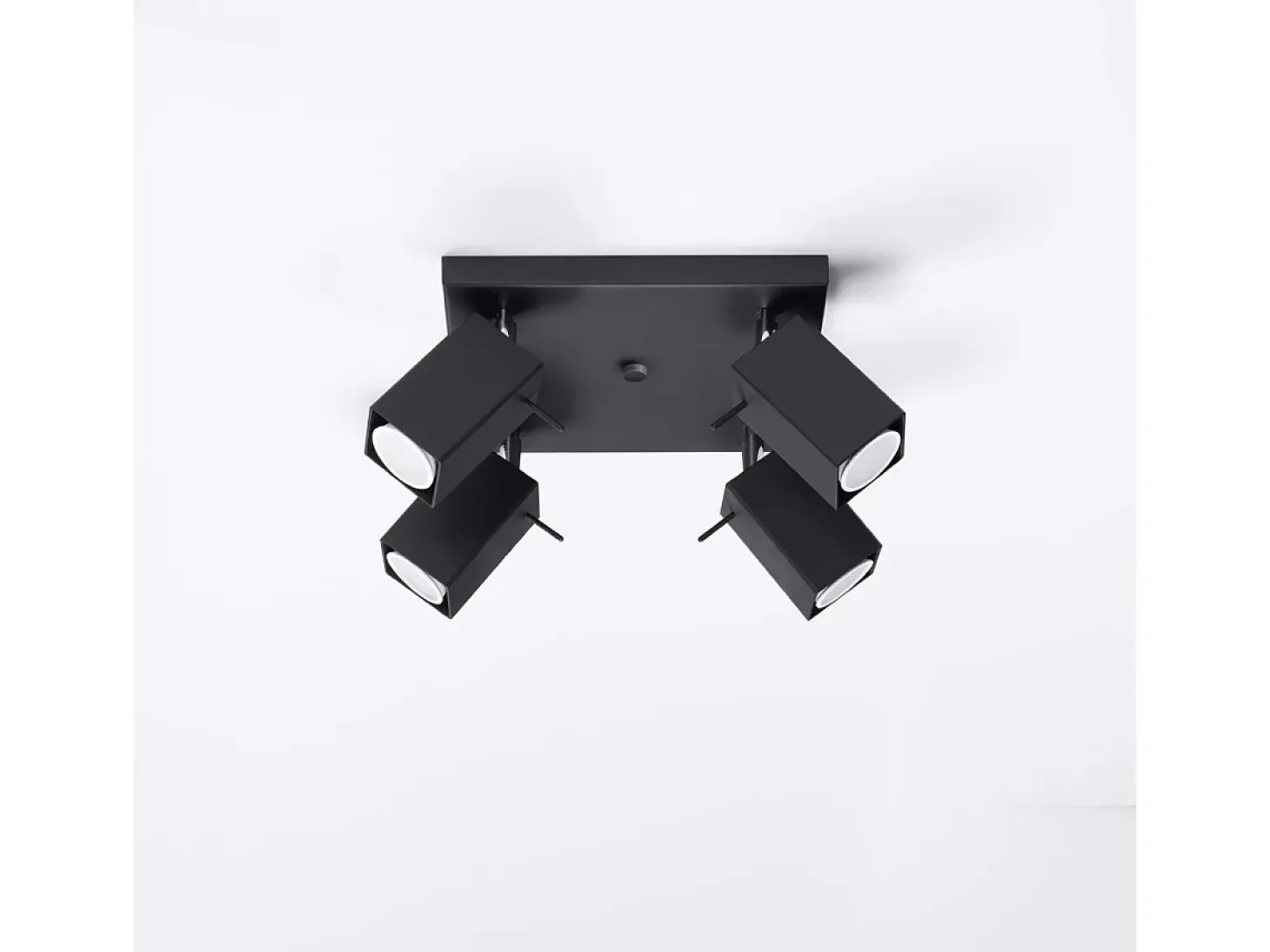 Lámparas de techo Briow moderno de acero - 4 fuentes luminosas 3000K - L.25 x A.16 cm - negro