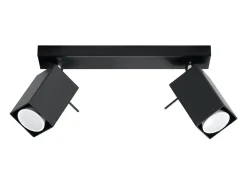 Lámparas de techo Briow moderno de acero - 2 fuentes luminosas 3000K - L.30 x A.16 cm - negro