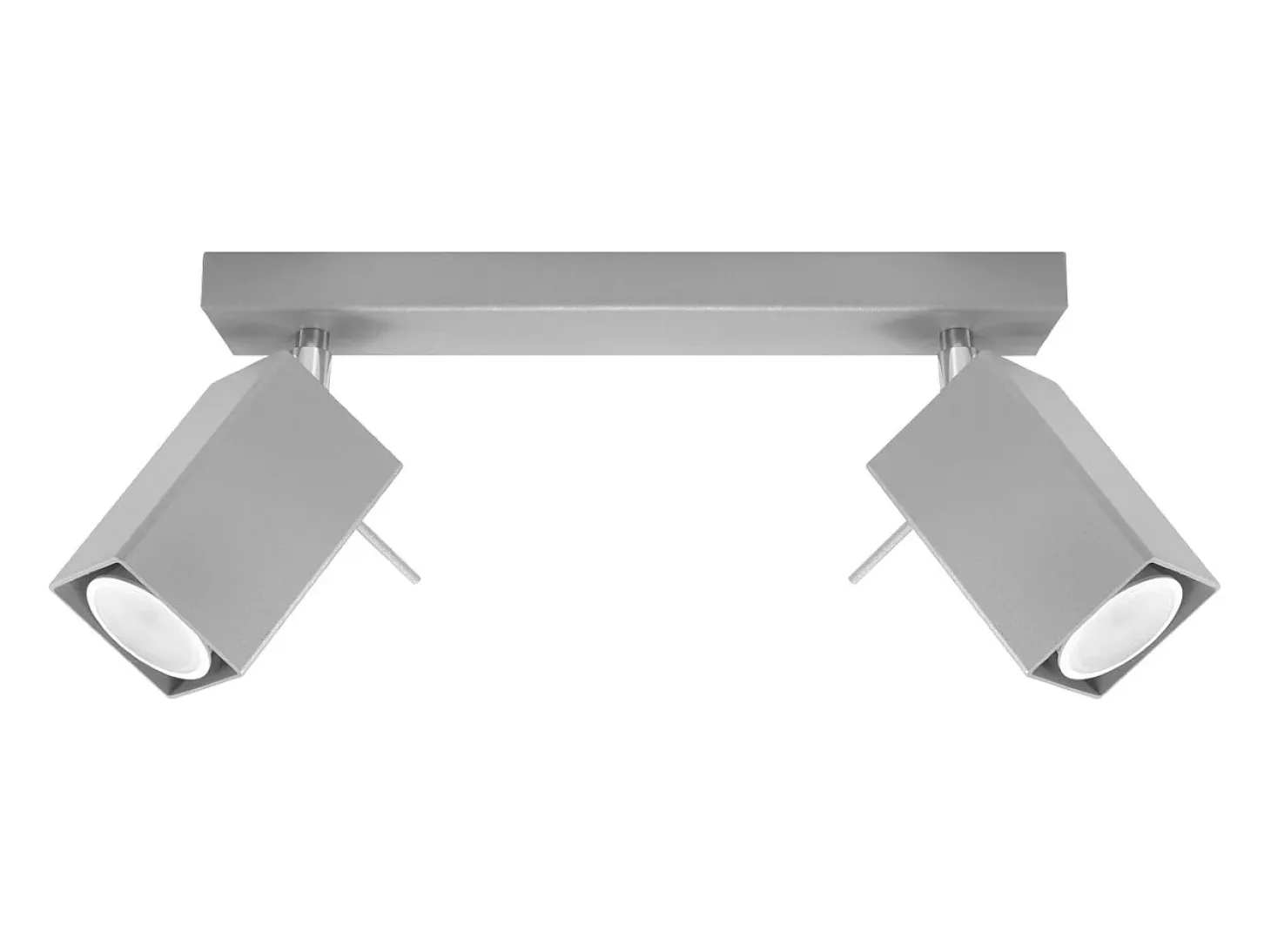 Lámparas de techo Briow moderno de acero - 2 fuentes luminosas 3000K - L.30 x A.16 cm - gris
