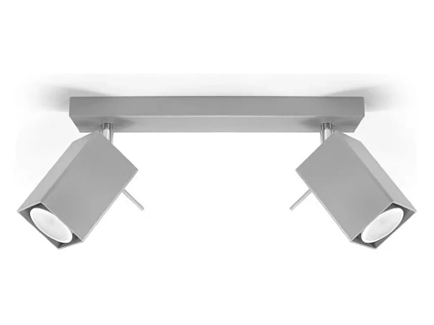 Lámparas de techo Briow moderno de acero - 2 fuentes luminosas 3000K - L.30 x A.16 cm - gris