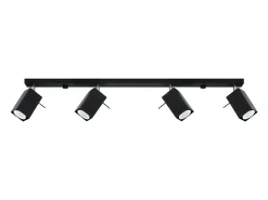 Lámparas de techo Briow moderno de acero - 4 fuentes luminosas 3000K - L.80 x A.16 cm - negro