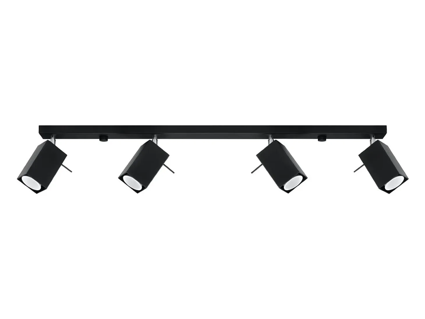 Lámparas de techo Briow moderno de acero - 4 fuentes luminosas 3000K - L.80 x A.16 cm - negro