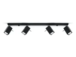 Lámparas de techo Briow moderno de acero - 4 fuentes luminosas 3000K - L.80 x A.16 cm - negro