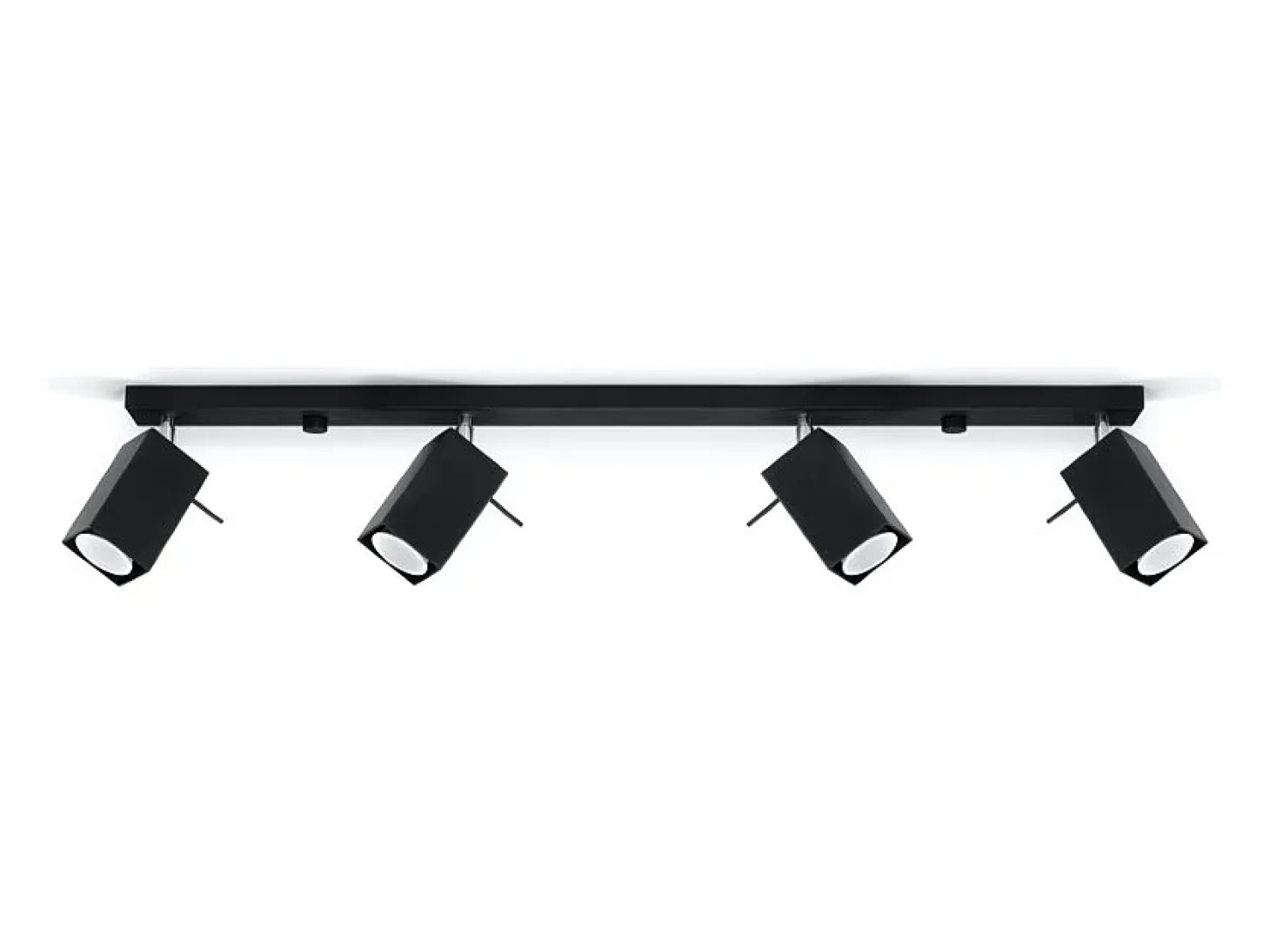 Lámparas de techo Briow moderno de acero - 4 fuentes luminosas 3000K - L.80 x A.16 cm - negro