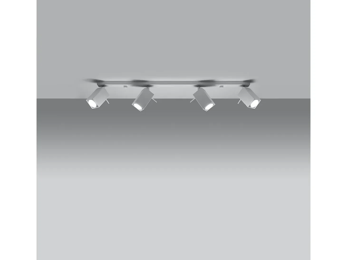 Lámparas de techo Briow moderno de acero - 4 fuentes luminosas 4000K - L.80 x A.16 cm - blanco