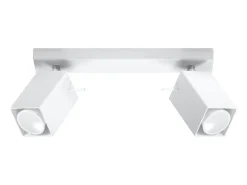 Lámparas de techo Briow moderno de acero - 2 fuentes luminosas 4000K - L.30 x A.16 cm - blanco