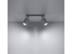 Lámparas de techo Briow moderno de acero - 2 fuentes luminosas 4000K - L.30 x A.16 cm - blanco