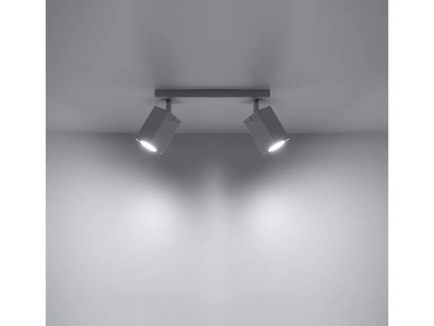 Lámparas de techo Briow moderno de acero - 2 fuentes luminosas 4000K - L.30 x A.16 cm - blanco