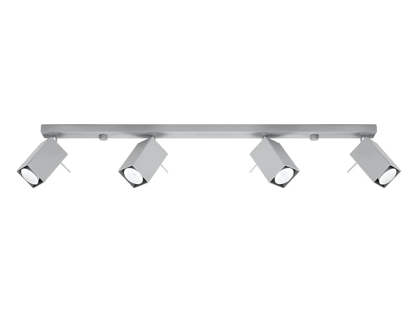 Lámparas de techo Briow moderno de acero - 4 fuentes luminosas 4000K - L.80 x A.16 cm - gris