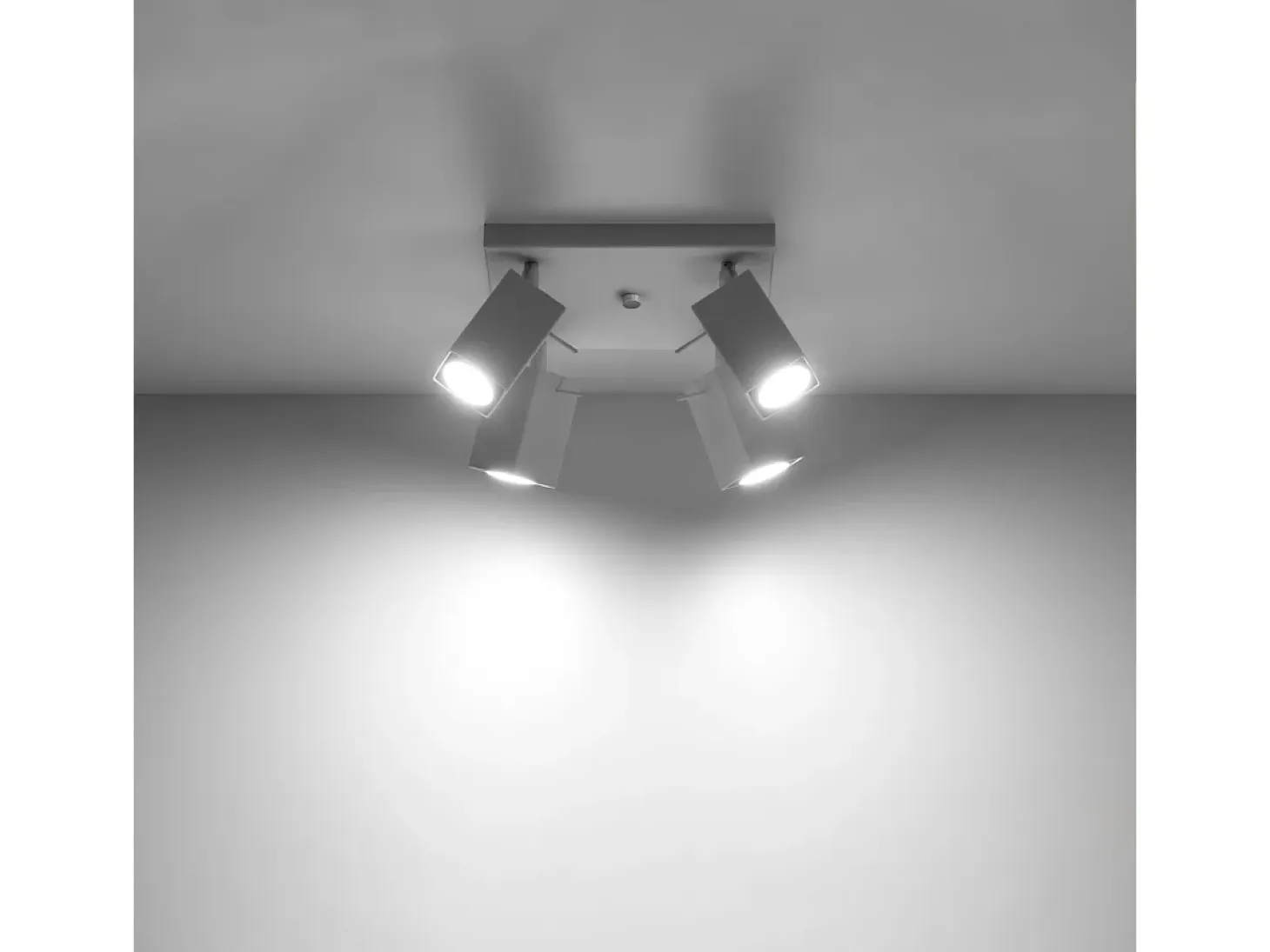 Lámparas de techo Briow moderno de acero - 4 fuentes luminosas 4000K - L.25 x A.16 cm - blanco