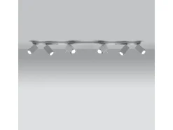 Lámparas de techo Briow moderno de acero - 6 fuentes luminosas 4000K - L.118 x A.16 cm - blanco