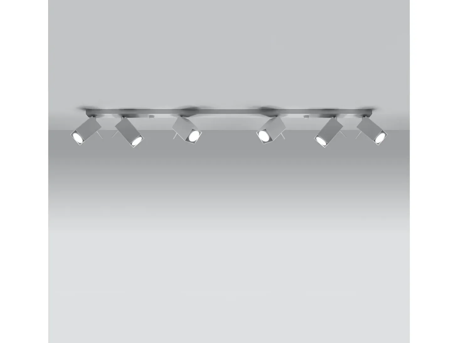 Lámparas de techo Briow moderno de acero - 6 fuentes luminosas 4000K - L.118 x A.16 cm - blanco