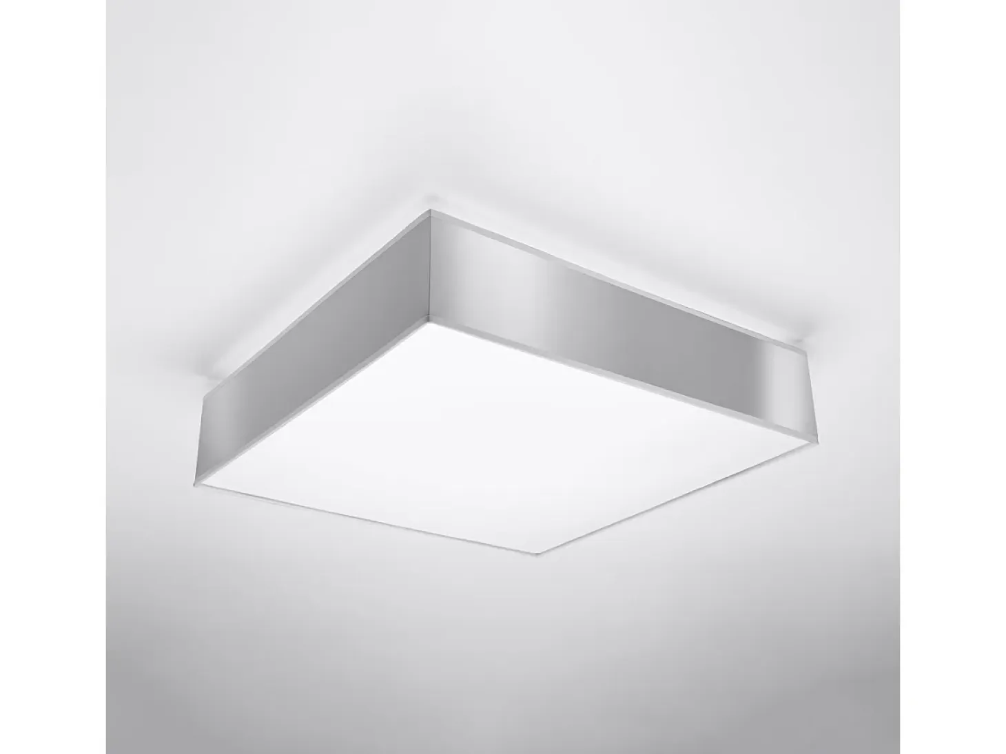 Lámparas de techo Care minimalista de CLORURO DE POLIVINILO - 3 fuentes luminosas 3000K - L.45 x A.11 cm - gris
