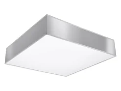 Lámparas de techo Care minimalista de CLORURO DE POLIVINILO - 3 fuentes luminosas 3000K - L.45 x A.11 cm - gris