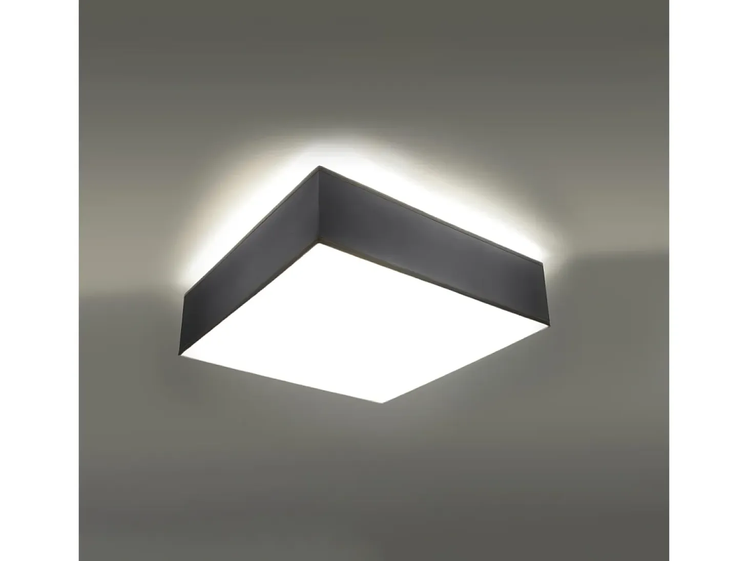 Lámparas de techo Care minimalista de CLORURO DE POLIVINILO - 2 fuentes luminosas 4000K - L.35 x A.11 cm - gris