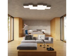Lámparas de techo Care minimalista de CLORURO DE POLIVINILO - 1 fuentes luminosas 3000K - L.25 x A.11 cm - gris