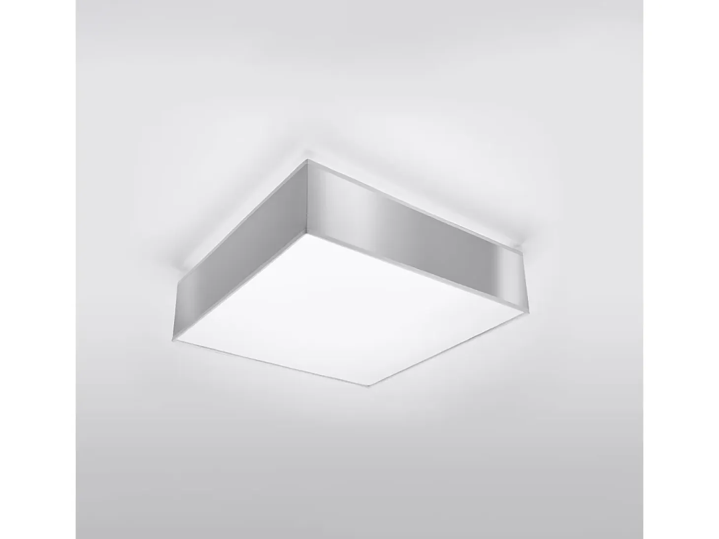 Lámparas de techo Care minimalista de CLORURO DE POLIVINILO - 2 fuentes luminosas 3000K - L.35 x A.11 cm - gris