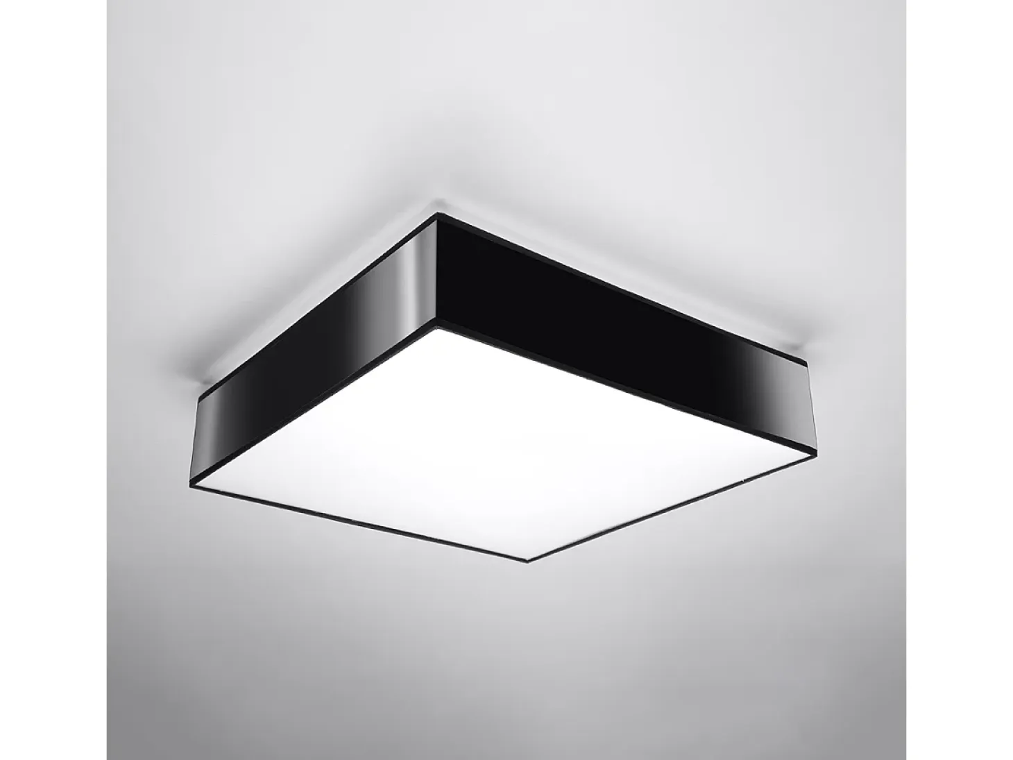 Lámparas de techo Care minimalista de CLORURO DE POLIVINILO - 4 fuentes luminosas 3000K - L.55 x A.11 cm - negro