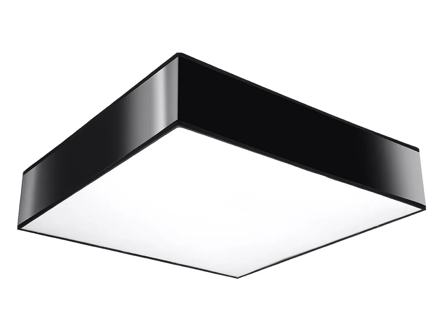 Lámparas de techo Care minimalista de CLORURO DE POLIVINILO - 4 fuentes luminosas 3000K - L.55 x A.11 cm - negro