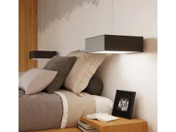 Lámparas de techo Care minimalista de CLORURO DE POLIVINILO - 4 fuentes luminosas 4000K - L.55 x A.11 cm - negro