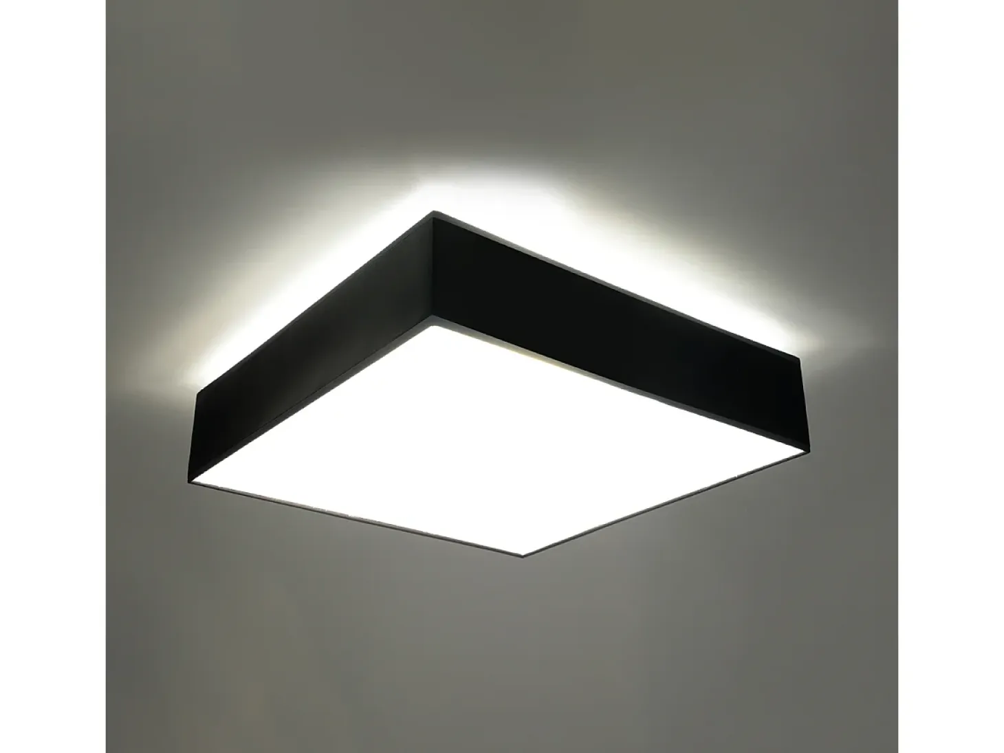 Lámparas de techo Care minimalista de CLORURO DE POLIVINILO - 4 fuentes luminosas 4000K - L.55 x A.11 cm - negro