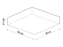 Lámparas de techo Care minimalista de CLORURO DE POLIVINILO - 4 fuentes luminosas 4000K - L.55 x A.11 cm - negro
