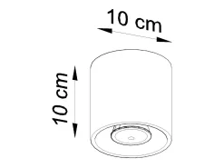 Lámparas de techo Celeris moderno de aluminio - 1 fuentes luminosas 3000K - L.10 x A.10 cm - antracita