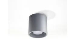 Lámparas de techo Celeris moderno de aluminio - 1 fuentes luminosas 3000K - L.10 x A.10 cm - gris