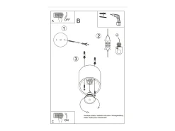 Lámparas de techo Celeris moderno de aluminio - 1 fuentes luminosas 3000K - L.10 x A.10 cm - gris