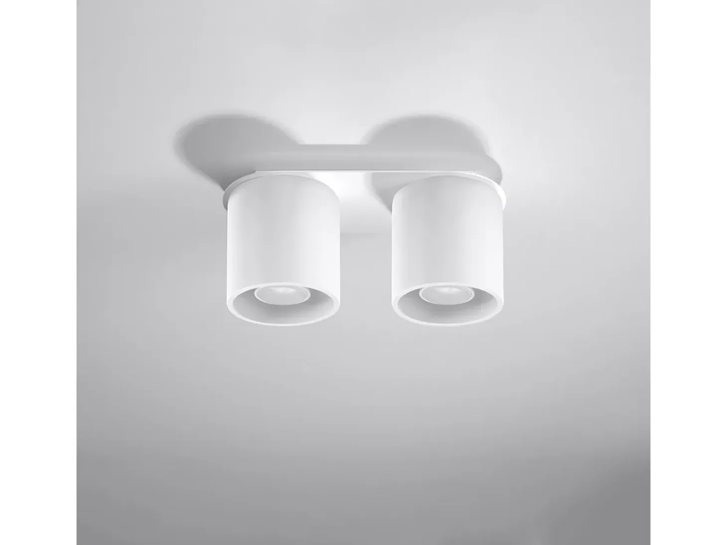 Lámparas de techo Celeris moderno de aluminio - 2 fuentes luminosas 3000K - L.26 x A.12 cm - blanco
