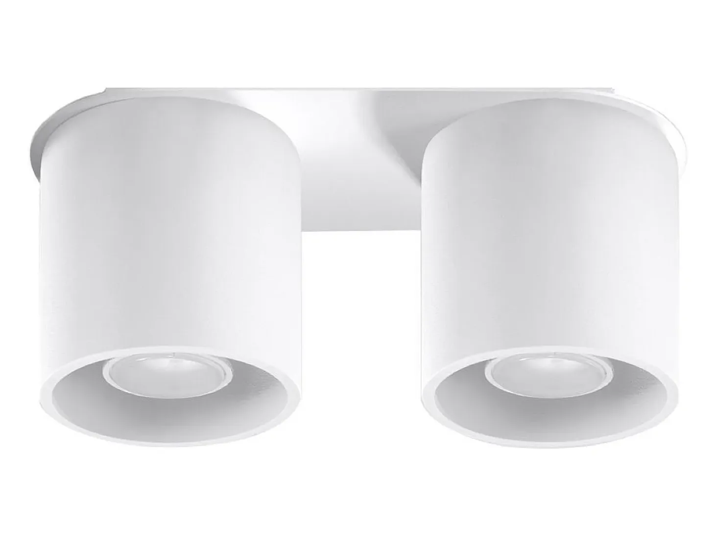 Lámparas de techo Celeris moderno de aluminio - 2 fuentes luminosas 3000K - L.26 x A.12 cm - blanco