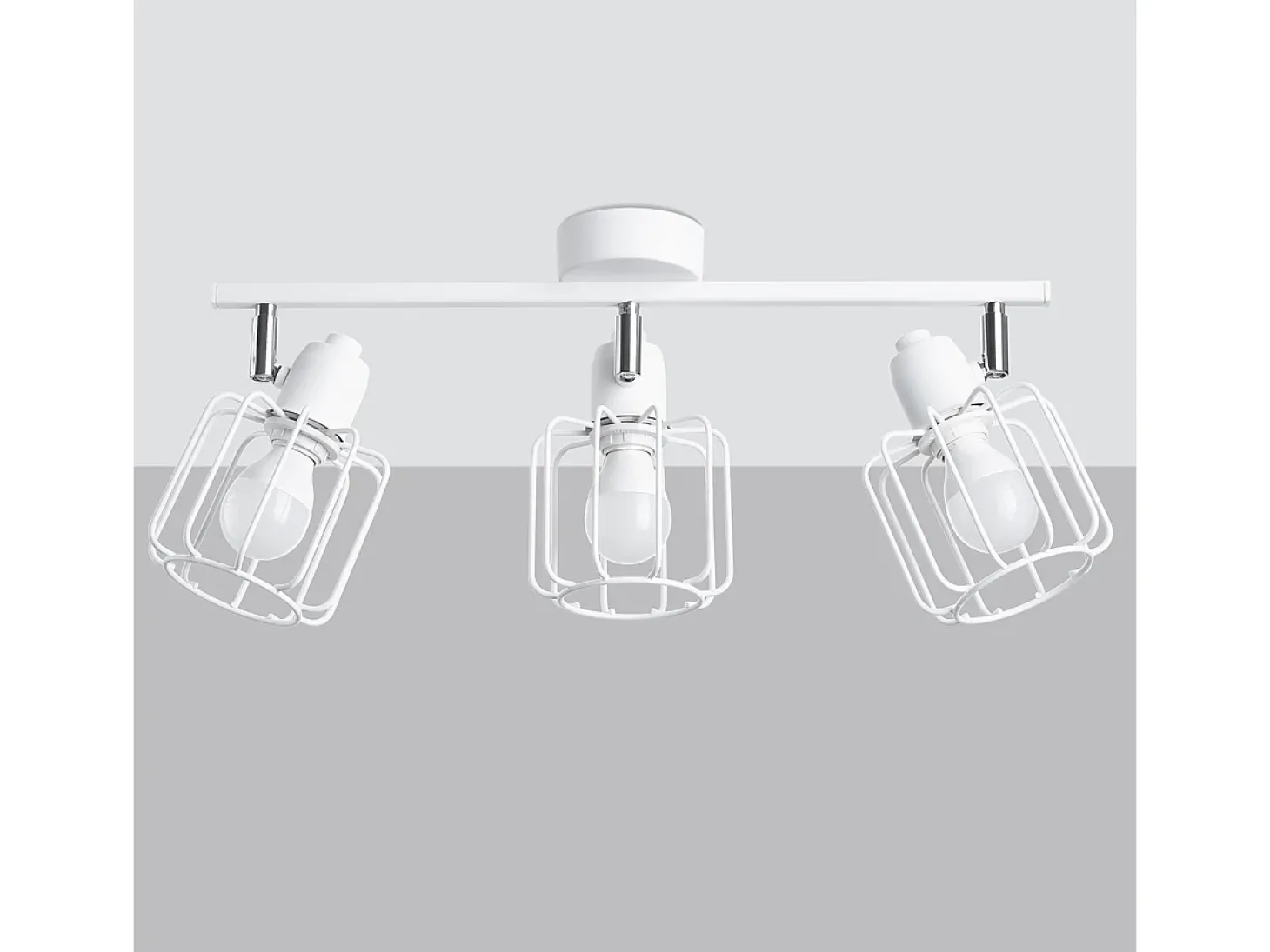 Lámparas de techo Celubi moderno de acero - 3 fuentes luminosas 3000K - L.48 x A.19 cm - blanco