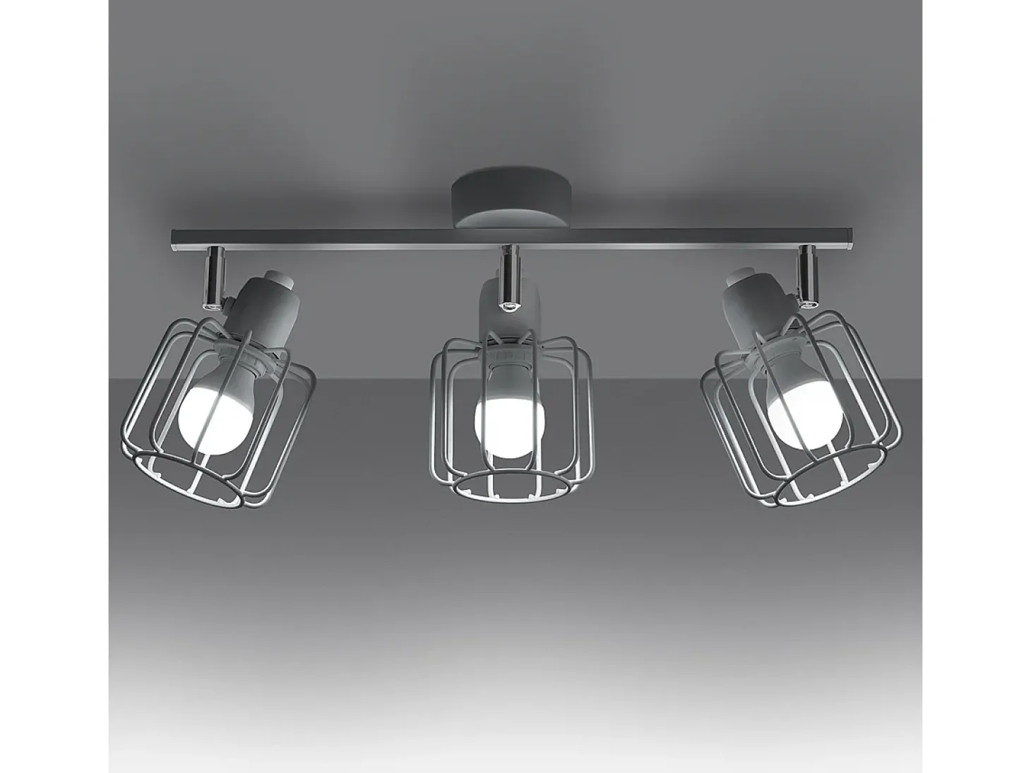 Lámparas de techo Celubi moderno de acero - 3 fuentes luminosas 4000K - L.48 x A.19 cm - blanco