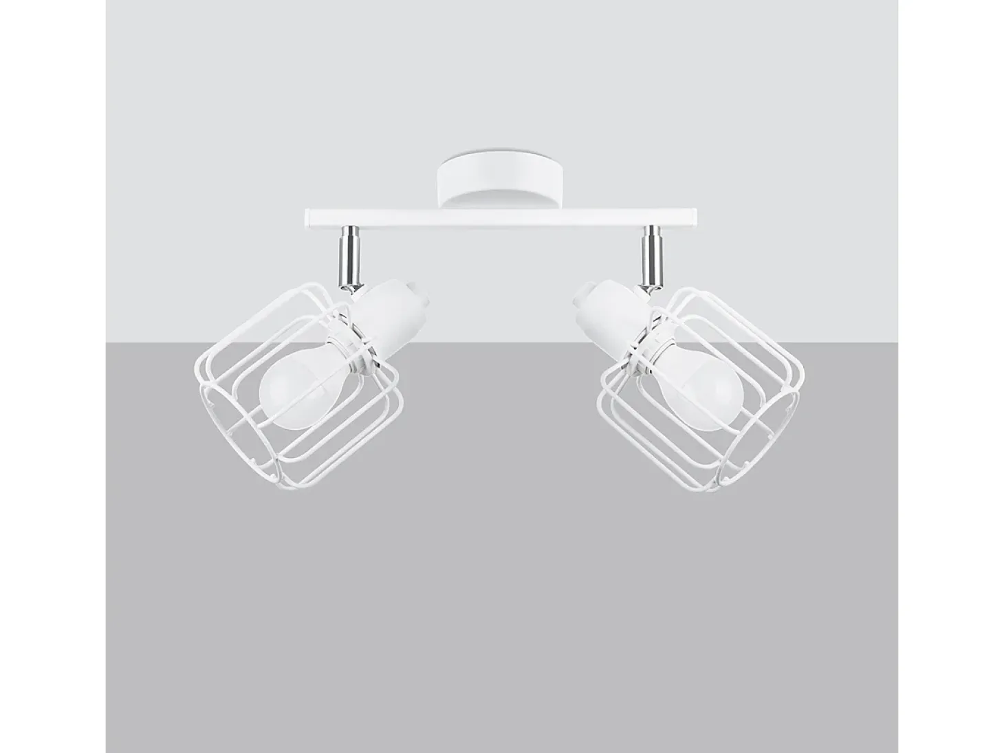 Lámparas de techo Celubi moderno de acero - 2 fuentes luminosas 3000K - L.27 x A.19 cm - blanco