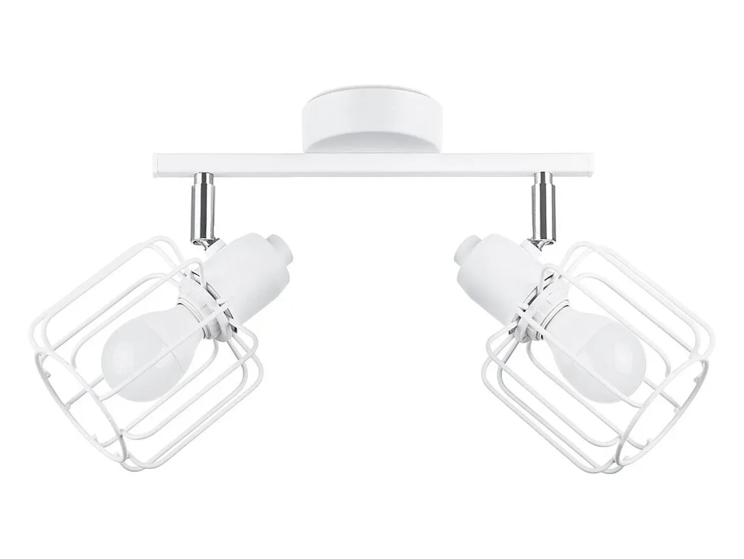 Lámparas de techo Celubi moderno de acero - 2 fuentes luminosas 3000K - L.27 x A.19 cm - blanco