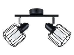 Lámparas de techo Celubi moderno de acero - 2 fuentes luminosas 4000K - L.27 x A.19 cm - negro