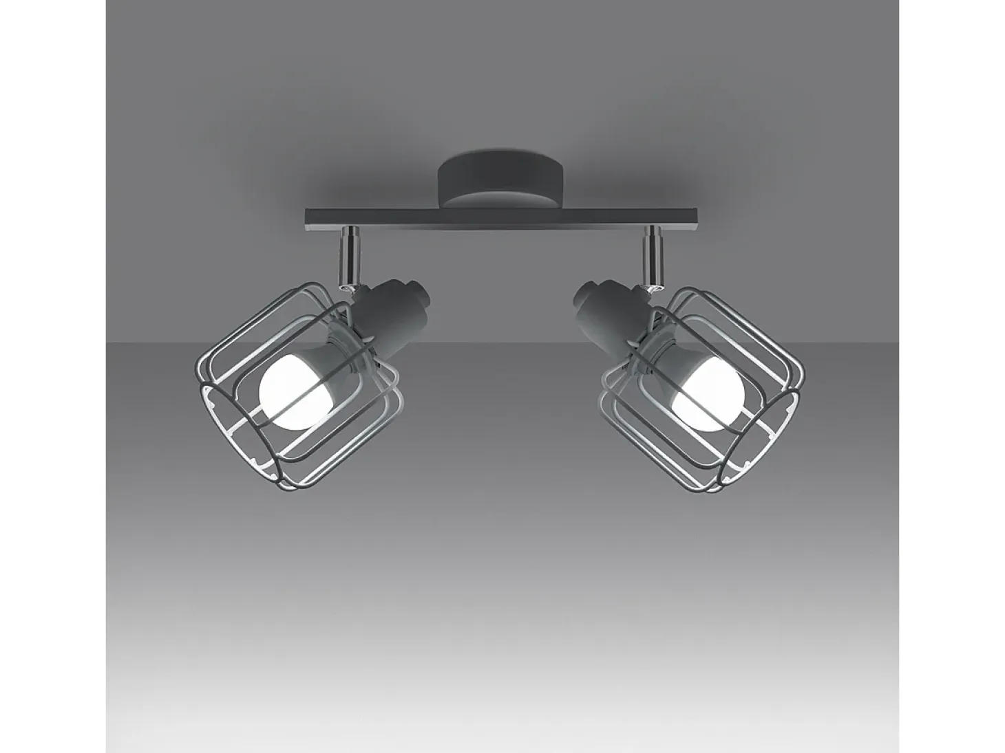 Lámparas de techo Celubi moderno de acero - 2 fuentes luminosas 4000K - L.27 x A.19 cm - blanco