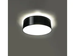 Lámparas de techo Cercle minimalista de CLORURO DE POLIVINILO - 1 fuentes luminosas 4000K - L.25 x A.11 cm - negro
