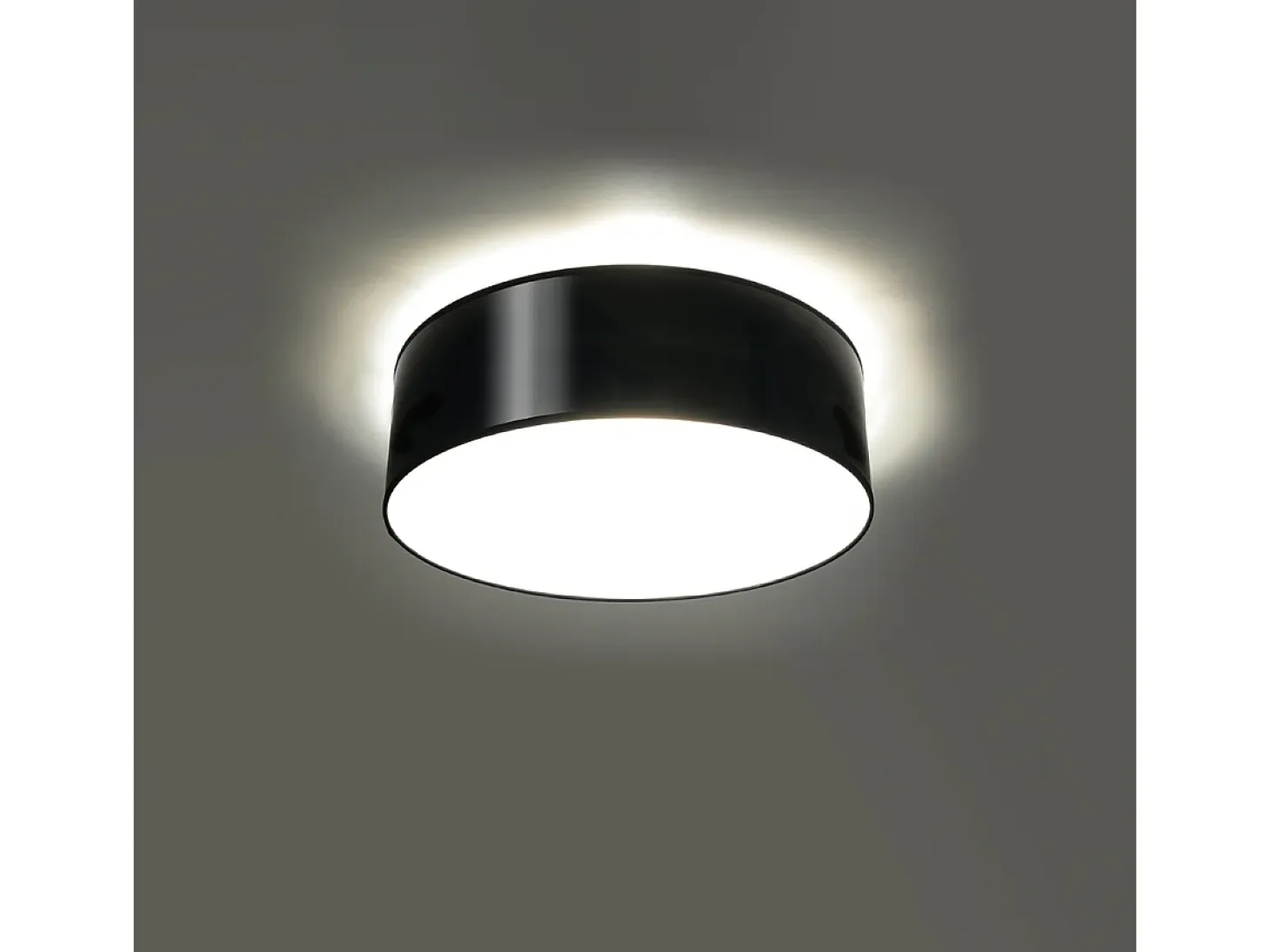 Lámparas de techo Cercle minimalista de CLORURO DE POLIVINILO - 1 fuentes luminosas 4000K - L.25 x A.11 cm - negro