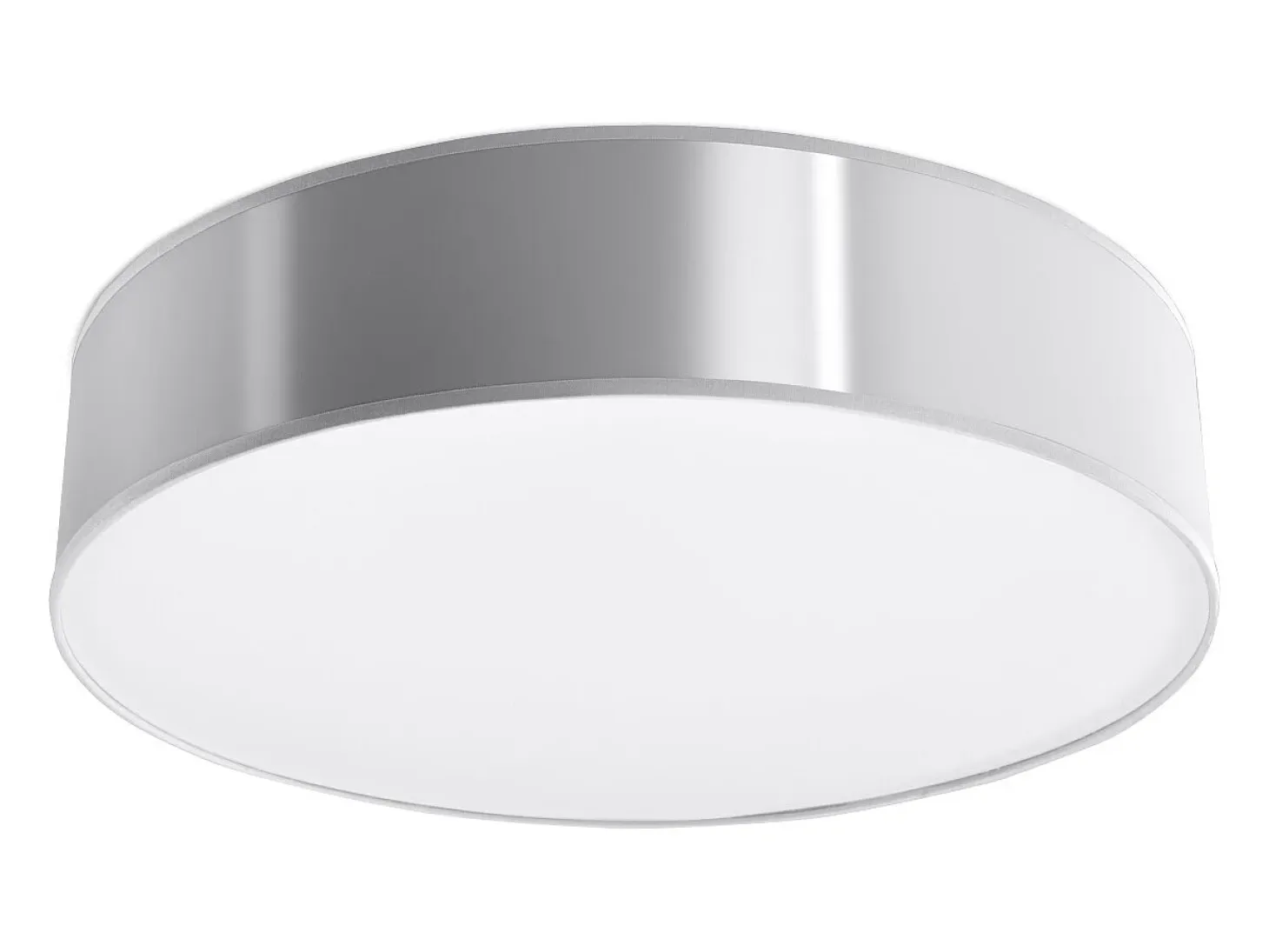 Lámparas de techo Cercle minimalista de CLORURO DE POLIVINILO - 3 fuentes luminosas 4000K - L.45 x A.11 cm - gris