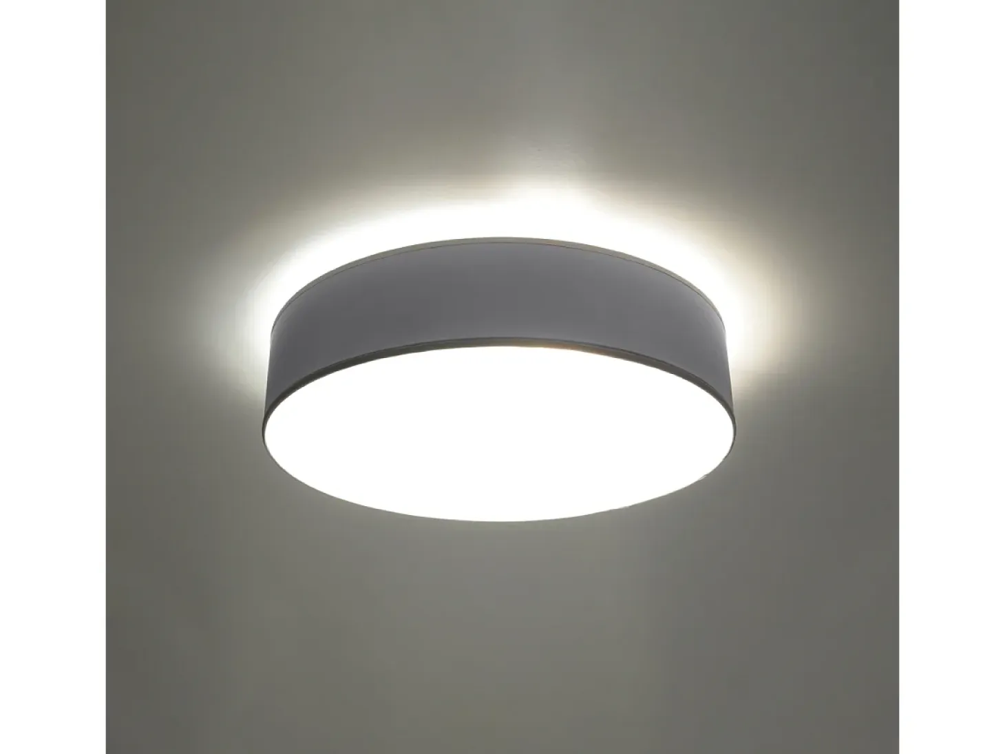 Lámparas de techo Cercle minimalista de CLORURO DE POLIVINILO - 3 fuentes luminosas 4000K - L.45 x A.11 cm - gris