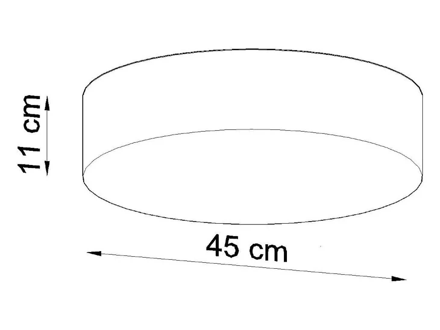Lámparas de techo Cercle minimalista de CLORURO DE POLIVINILO - 3 fuentes luminosas 4000K - L.45 x A.11 cm - gris
