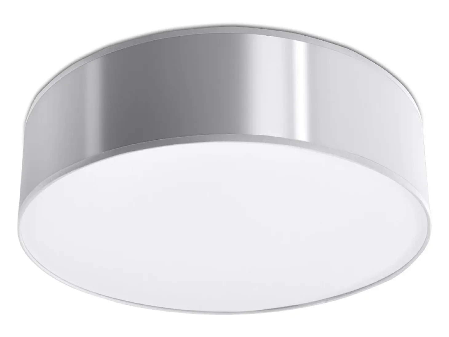 Lámparas de techo Cercle minimalista de CLORURO DE POLIVINILO - 2 fuentes luminosas 4000K - L.35 x A.11 cm - gris