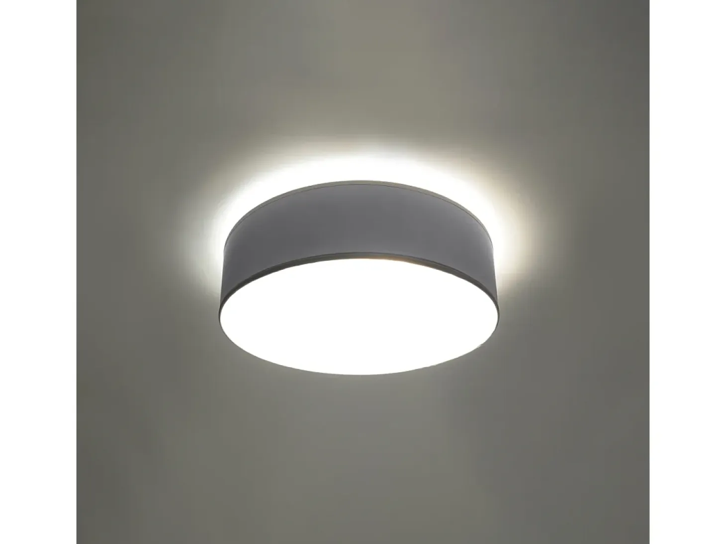 Lámparas de techo Cercle minimalista de CLORURO DE POLIVINILO - 2 fuentes luminosas 4000K - L.35 x A.11 cm - gris